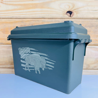 American Bison Flag Ammo Can