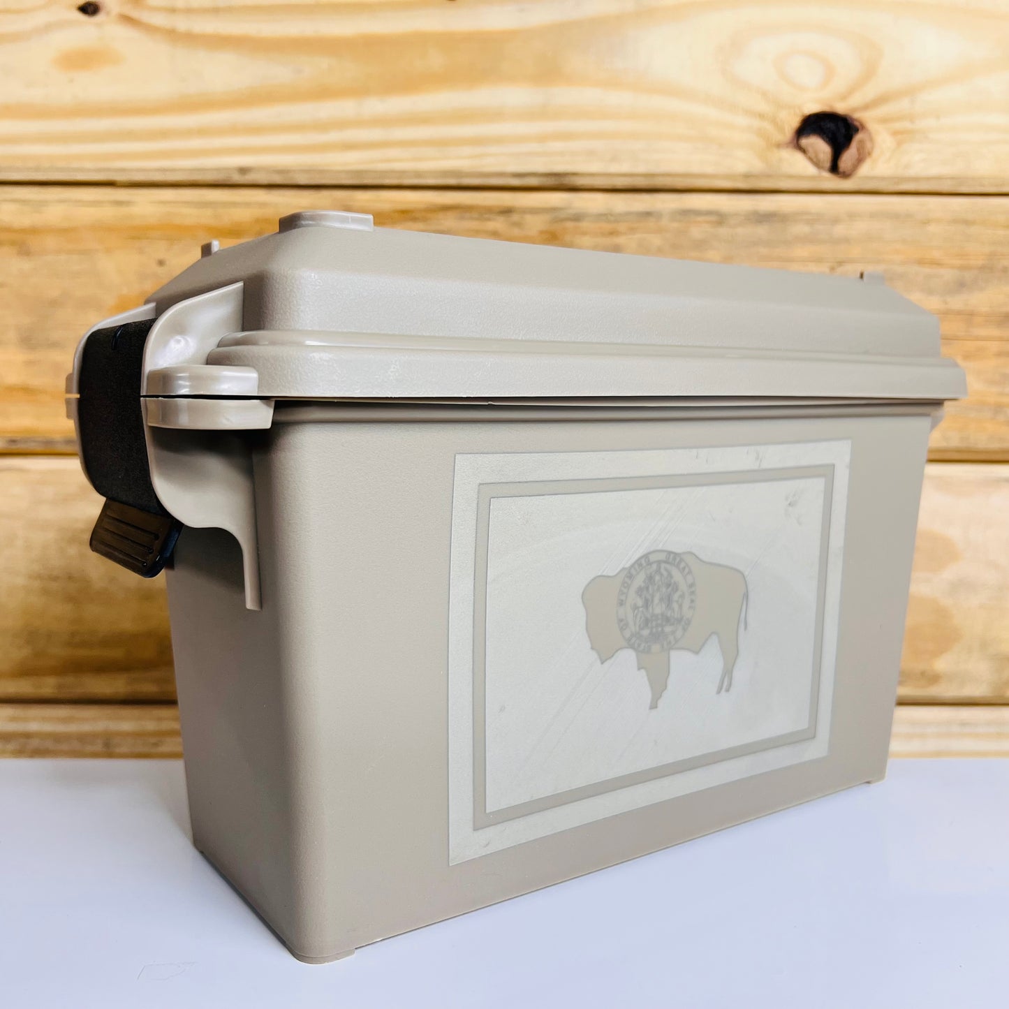 Wyoming State Flag Ammo Can - Tan