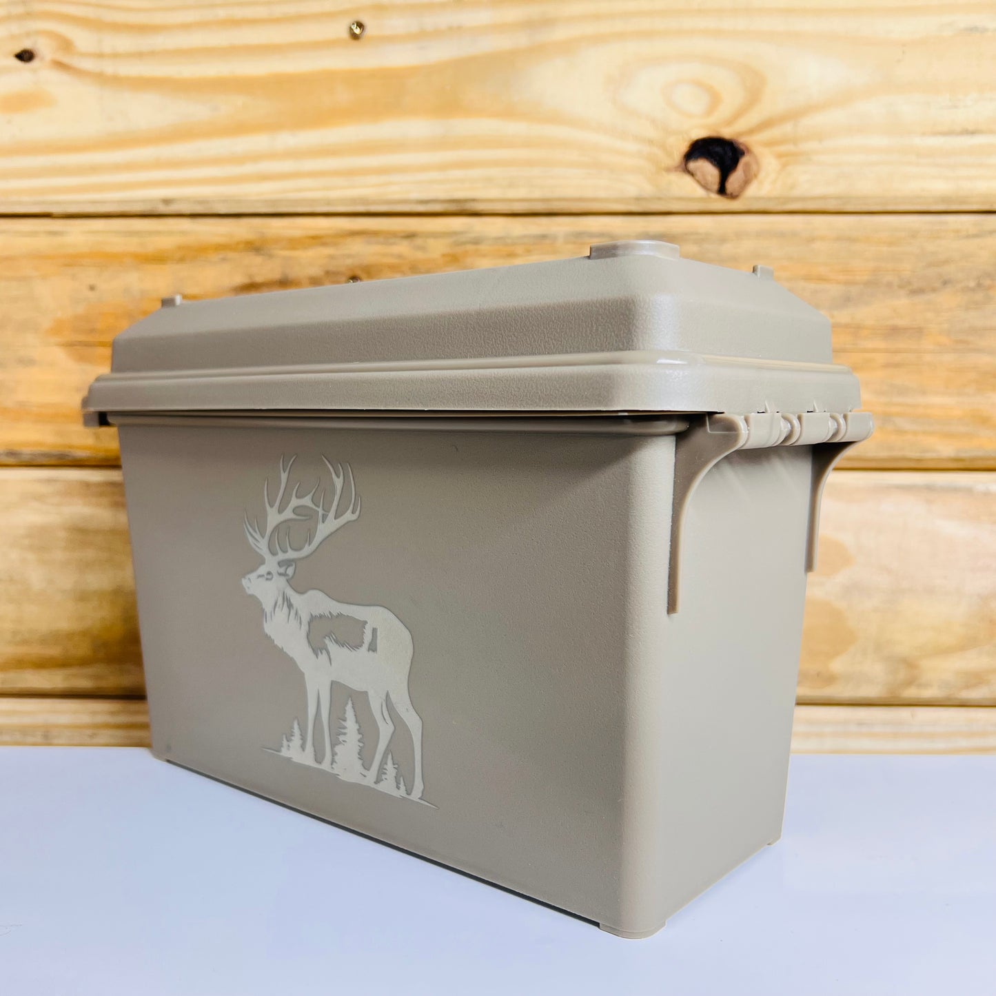 Elk in the Wilderness Ammo Can - Tan